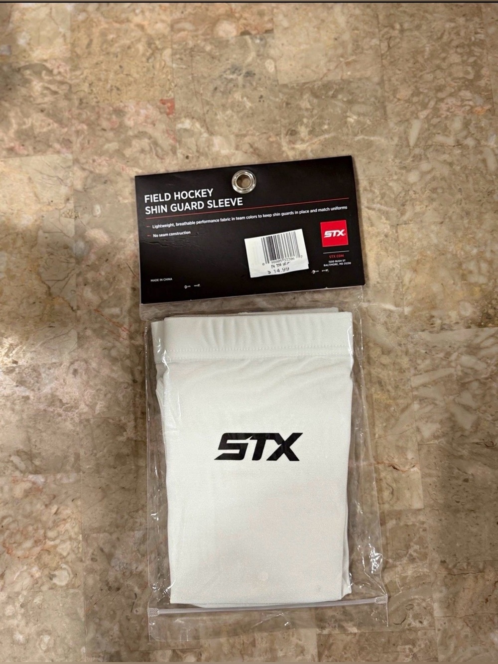 STX White Field Hockey Shin Guard Sleeve